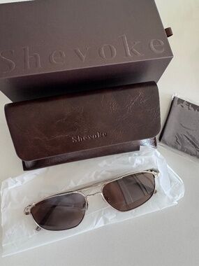Shevoke Cawley Silver/Brown Sunglasses